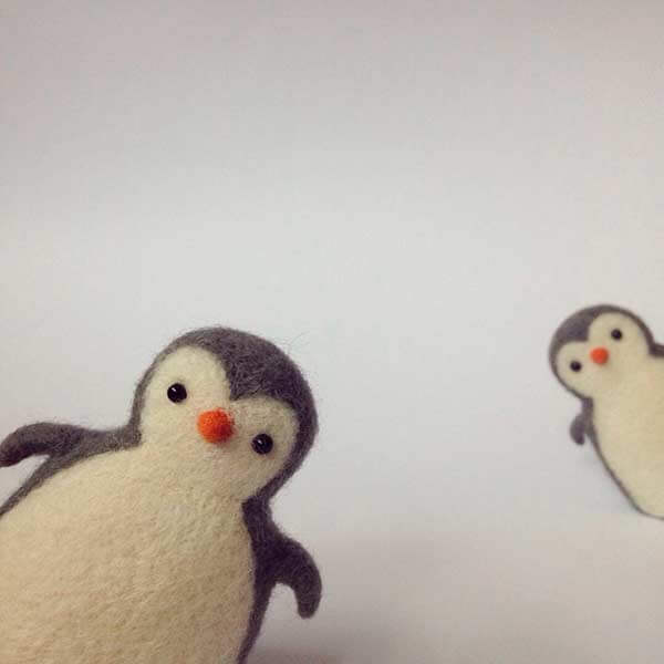 пингвины из шерсти