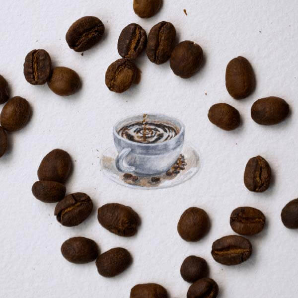 миниатюрная картина кофе