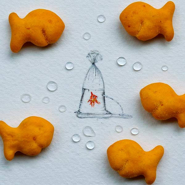 миниатюрная картина рыбки
